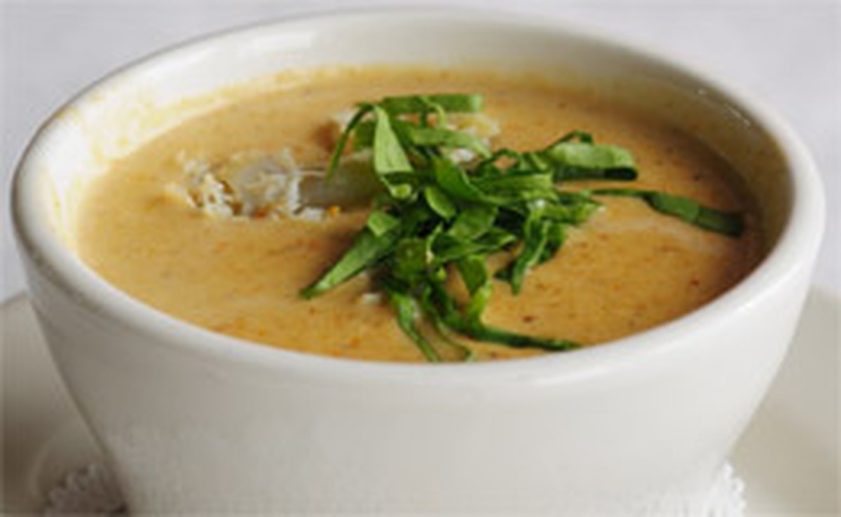 Bisque de camarão com pepino Peixes e frutos do mar Receitas