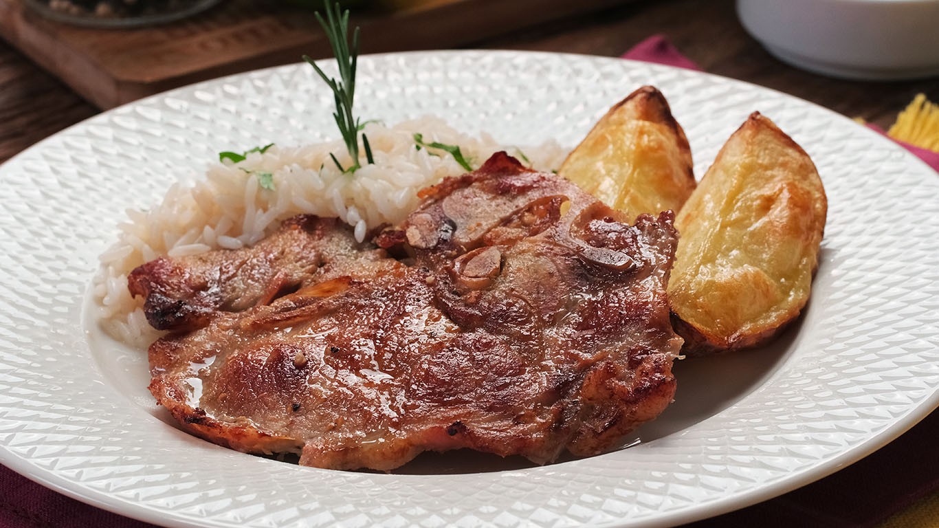 Bisteca De Porco Fogo De Chao Bisteca de porco no forno | Salgados | Receitas