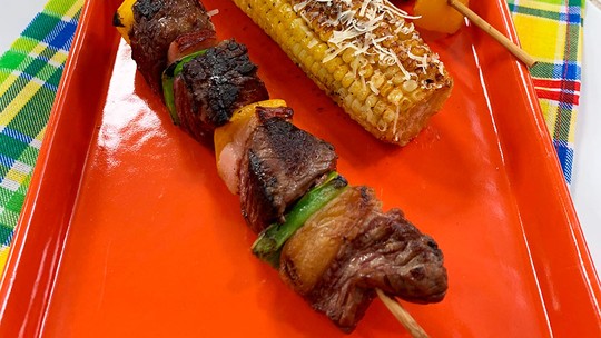 Espetinho de alcatra para churrasco