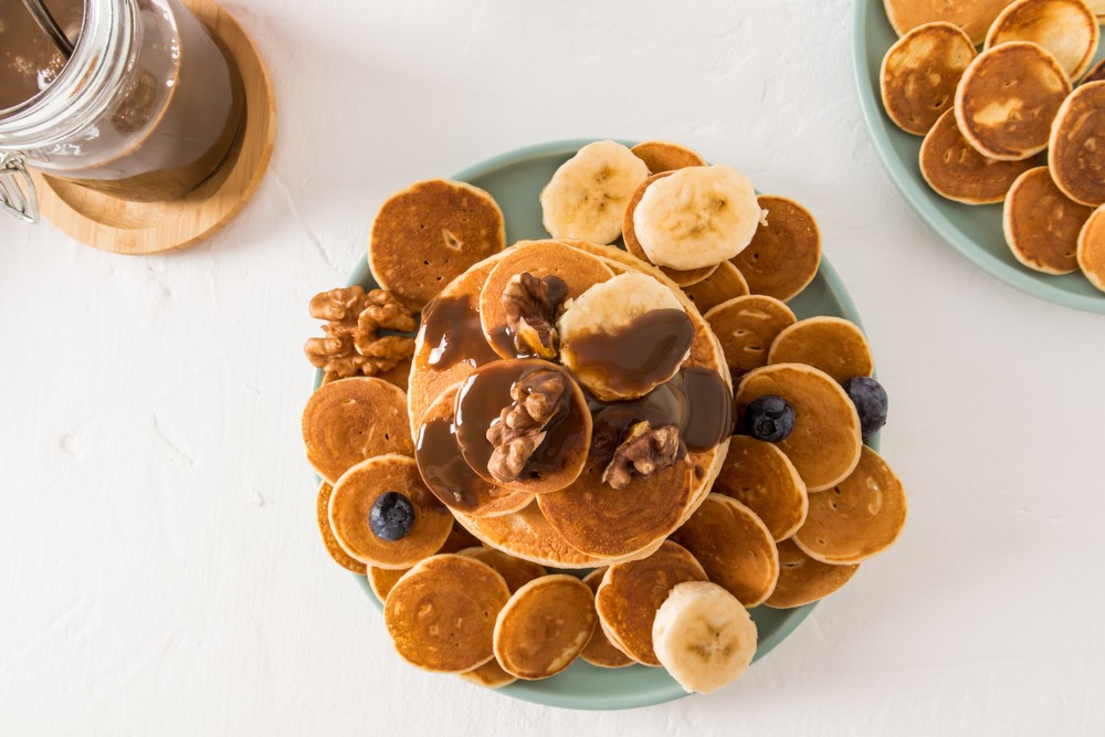 Receita de panqueca doce de banana rica em triptofano