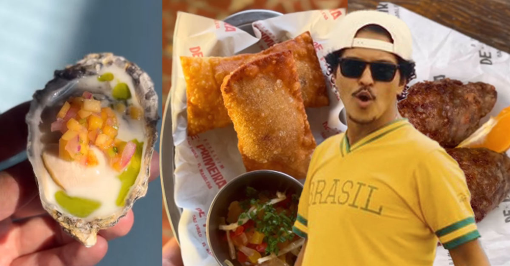 Pastel, coxinha, ostra e mais: veja o que Bruno Mars comeu em visita a botequim de São Paulo