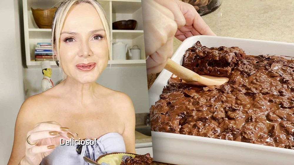 Bolo de chocolate crocante da Eliana — Foto: Reprodução/Instagram