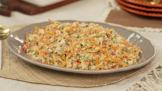 Farofa Fria com Legumes, uma opção leve