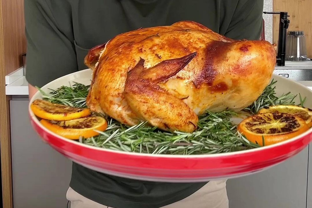 Peru de Natal com laranja e alecrim do Betto Auge