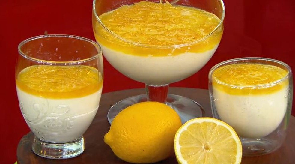 Mousse de limão com leite em pó — Foto: Globo