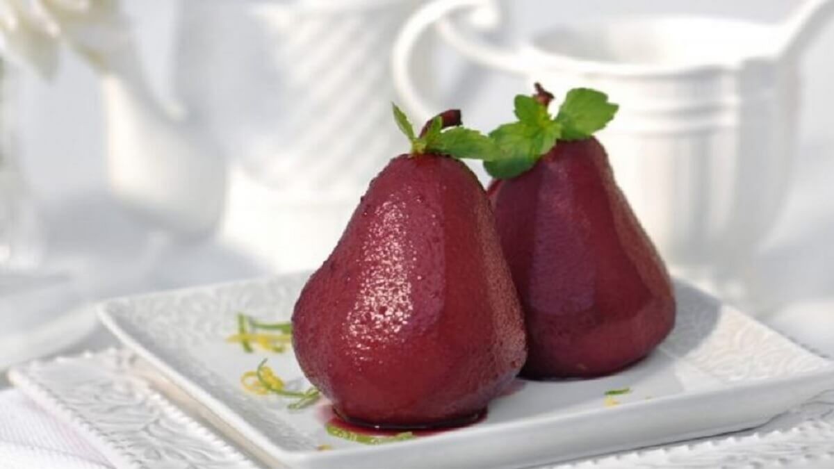 Compota de pera com vinho na pressão | Receitas