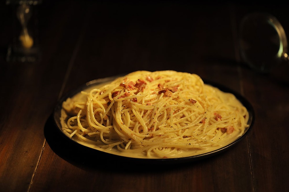 Carbonara com queijo minas curado — Foto: Adalberto de Melo Pygmeu/GNT