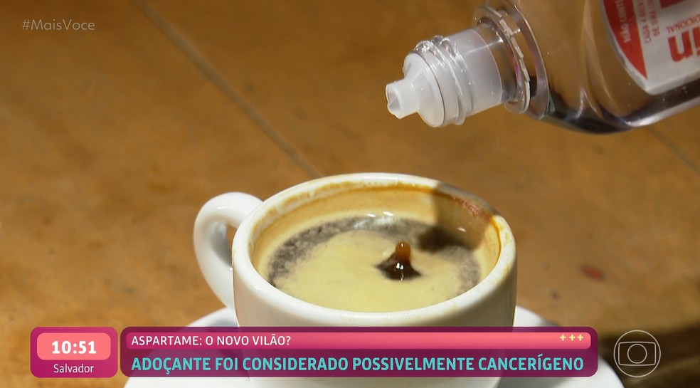 Adoçante é considerado como possivelmente cancerígeno — Foto: Globo