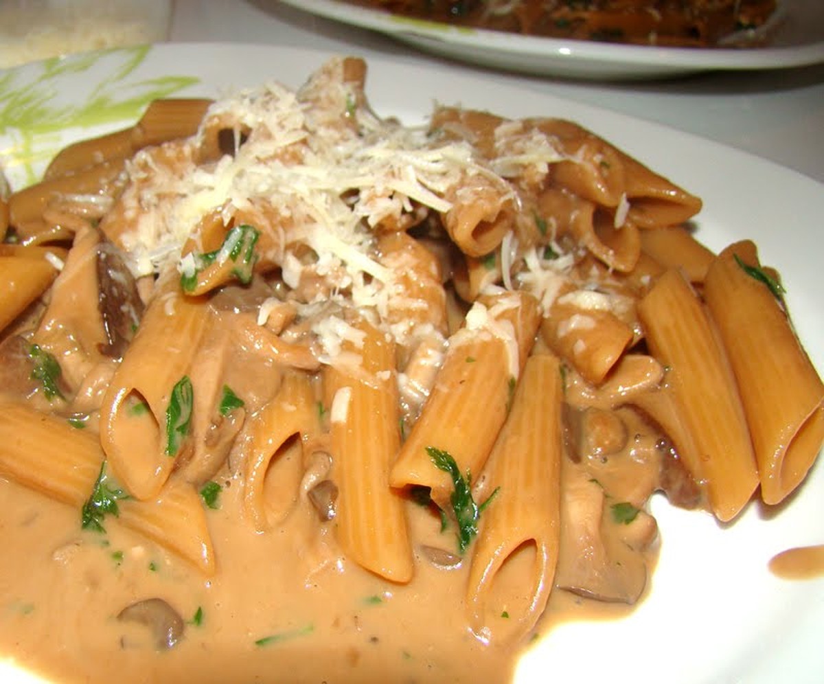 Risoto de macarrão com shimeji e shitake Receitas