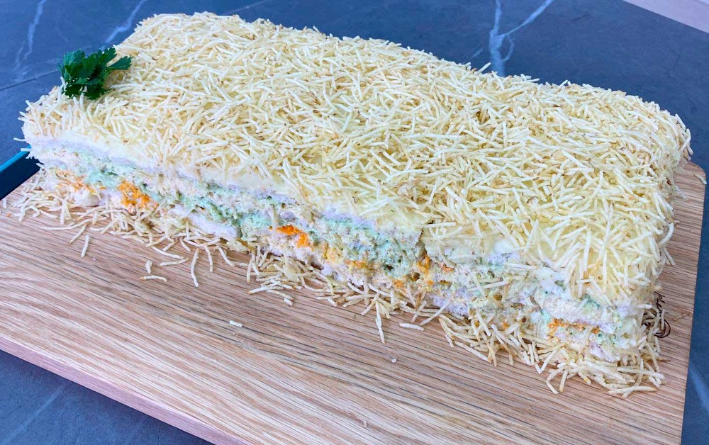 Torta salgada da mãe do Diego Martins