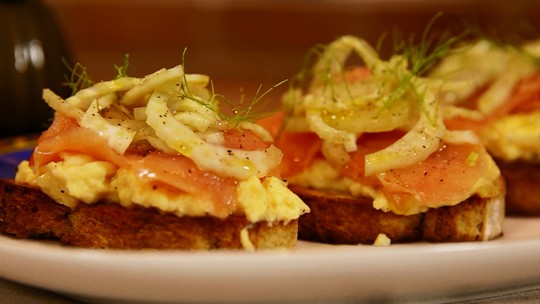 Imagem de uma preparação com salmão