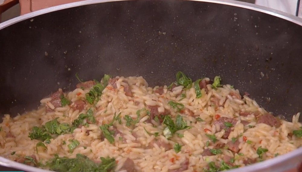 Arroz carreteiro do Galvão Bueno