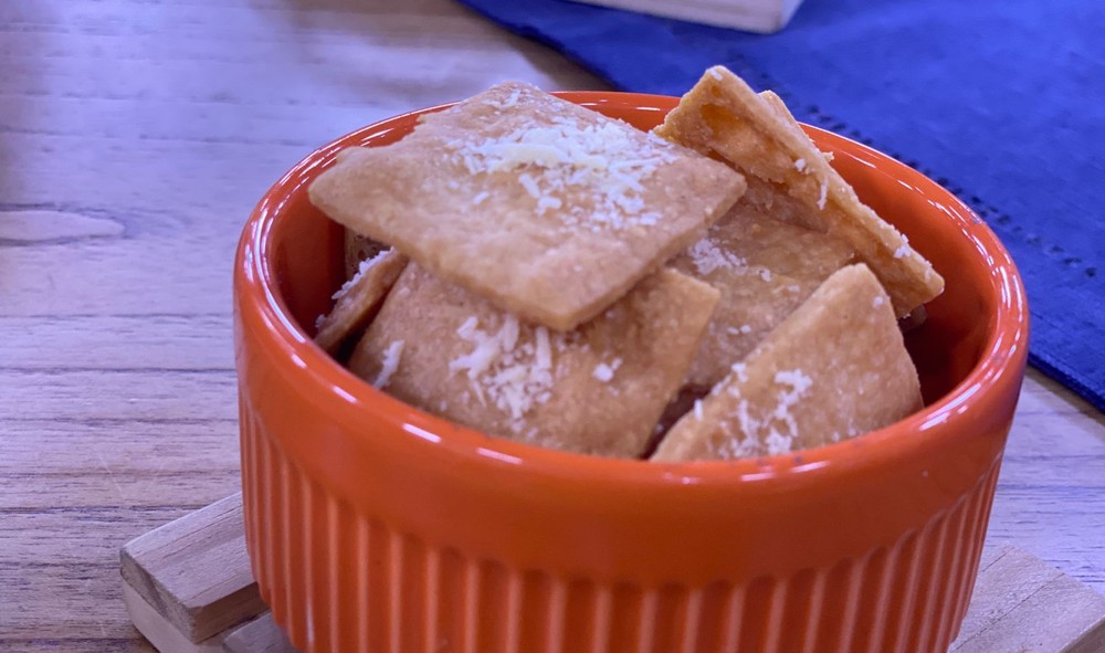 Biscoito de parmesão, da mesa de café da manhã do Mais Você