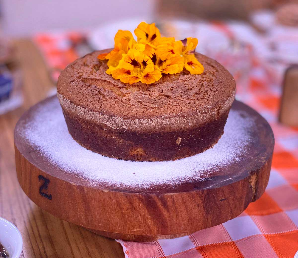 Bolo de maçã simples