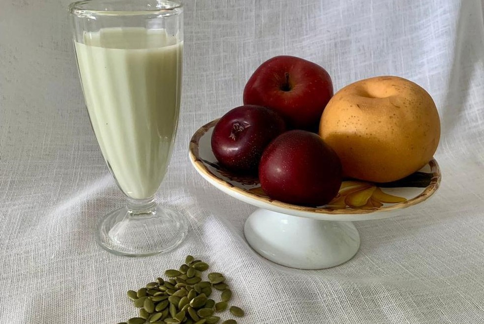 Leite de semente de abóbora — Foto: Marcelo Horta