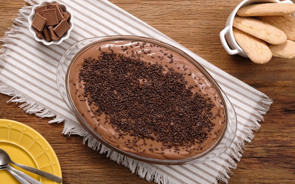 Camadas internas do pavê de chocolate