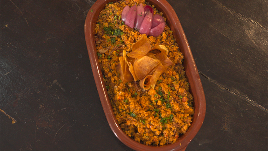 Cuscuz Colorido com Carne de Sol