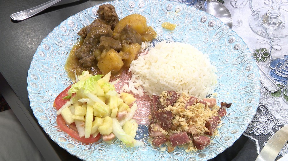 Carne de panela com mandioca, do Cassio