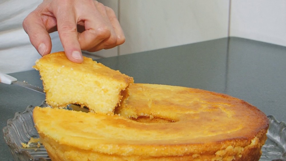 Bolo de fubá macio