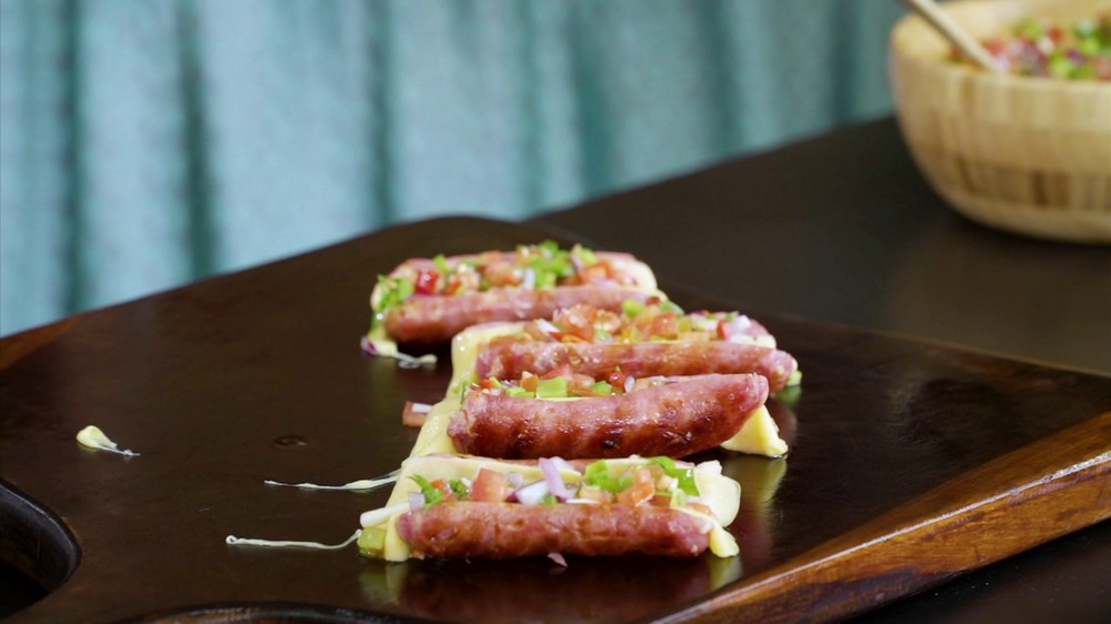 Linguiça com vinagrete diferentona!
