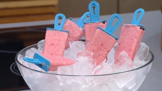 Picolé de Banana e Morango