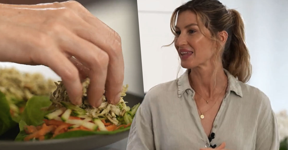 Wraps de alface com frango ao pesto da Gisele Bündchen