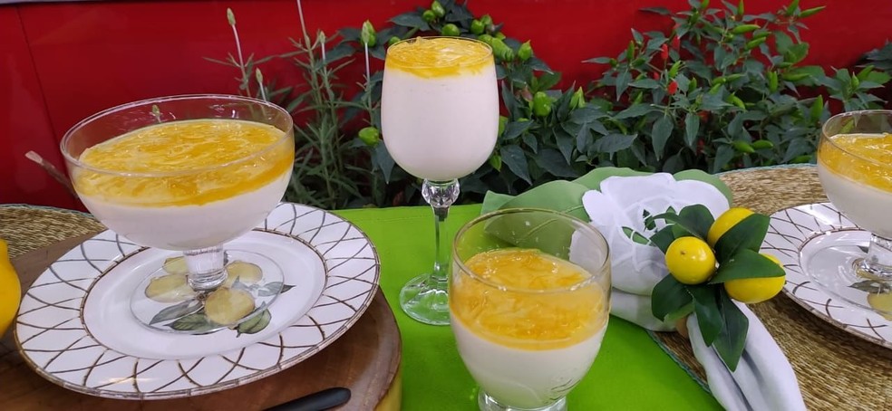 Mousse de limão com leite em pó — Foto: Daniela Meira/Globo