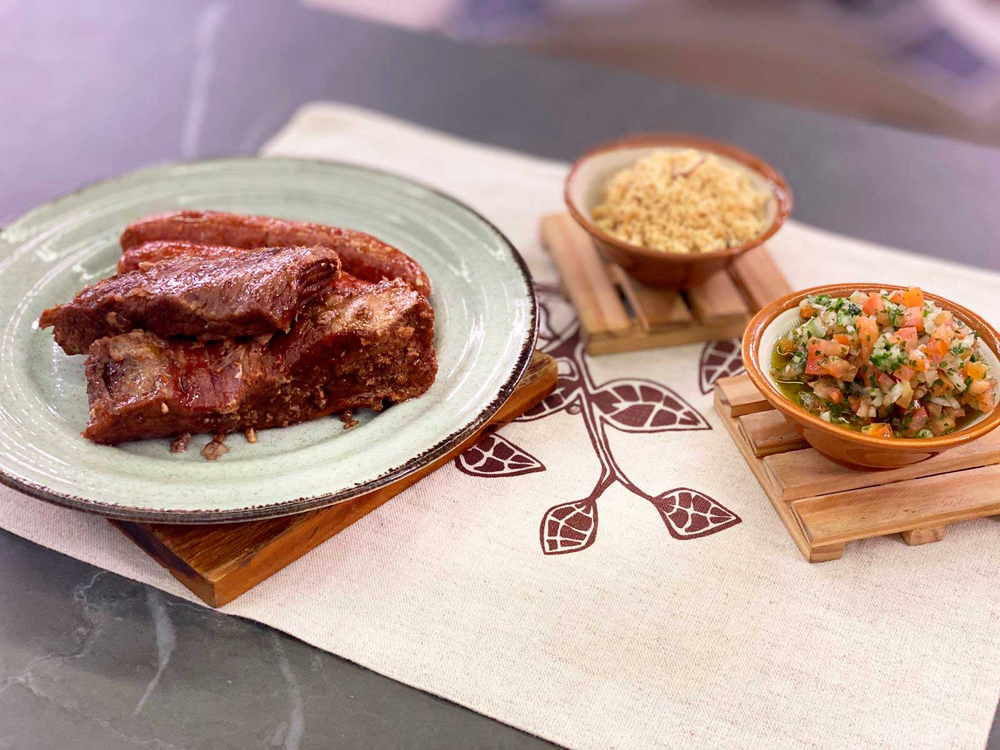 Churrasco de pescador com 2 ingredientes
