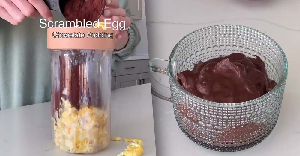 Pudim de chocolate com ovo mexido? Influenciadora inova em receita e viraliza nas redes