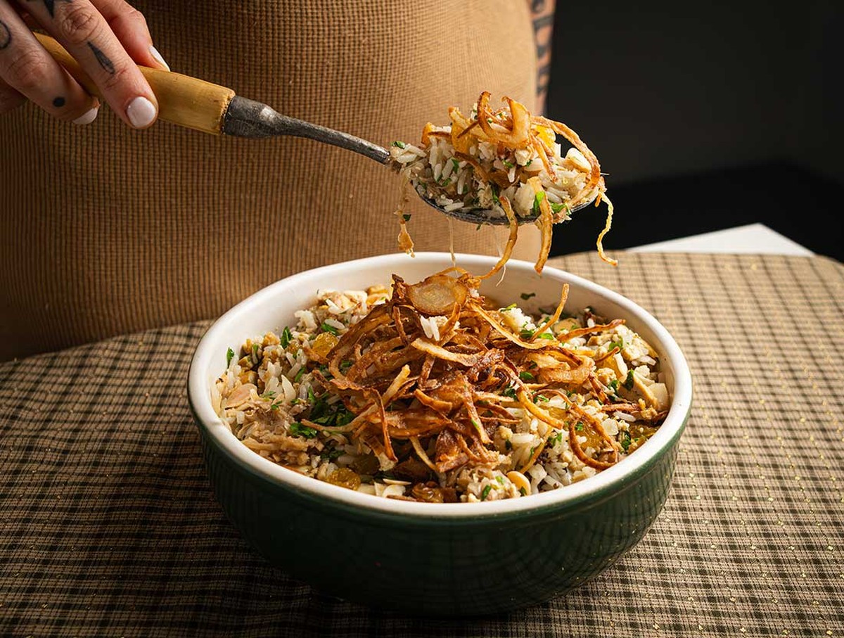 Arroz de Natal com carne de jaca - Receitas Práticas