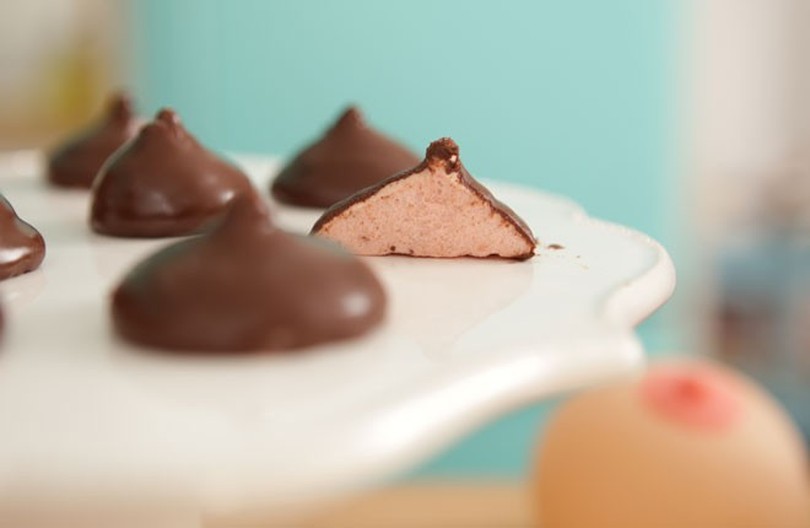 Dantop No Top: Marshmallow de Morango com Cobertura de Chocolate | Receitas
