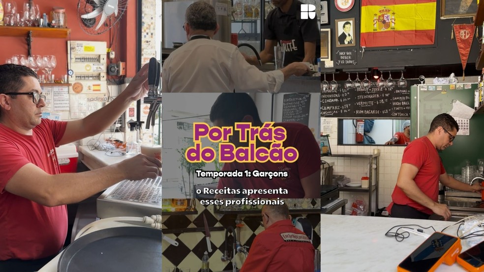 Por Trás do Balcão: série original do Receitas revela prazeres e desafios da profissão de garçom