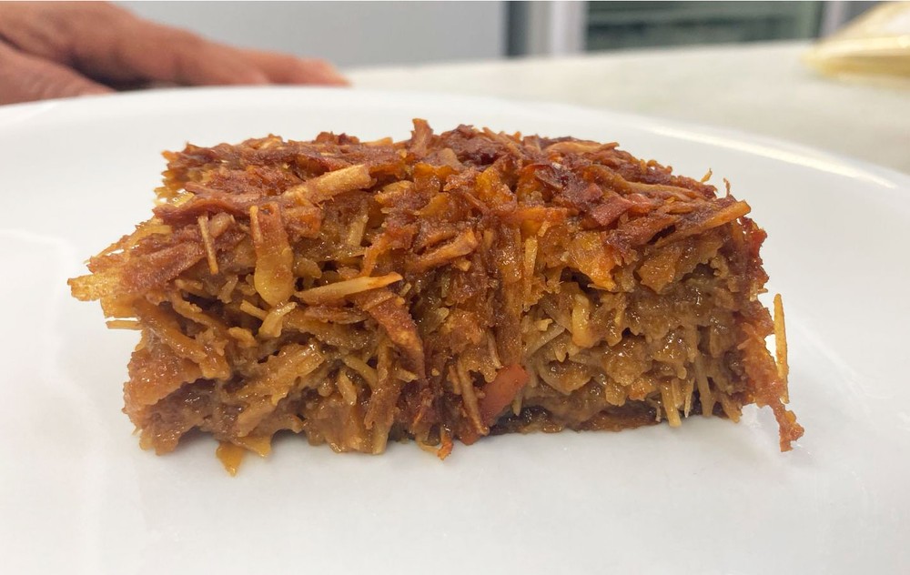 Bolo de aipim com queijo sem fermento da Gloria Pires