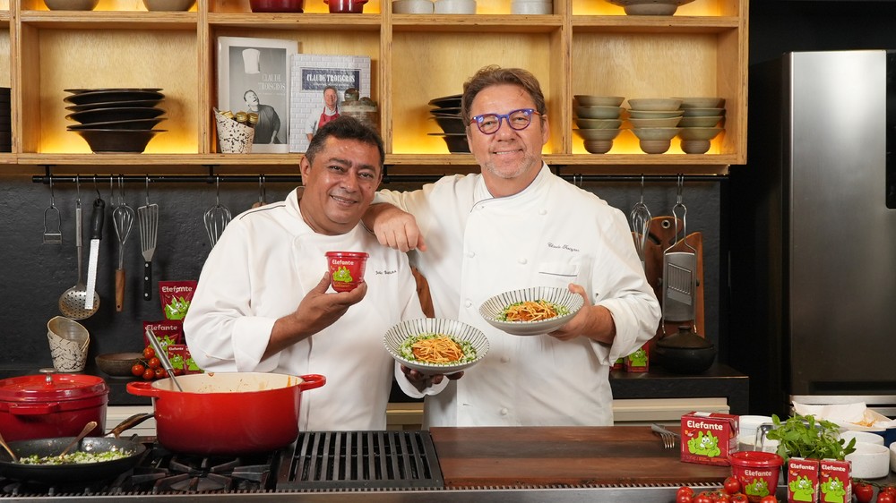Saboroso! Aprenda a fazer um estrogonofe com arroz de brócolis ao lado de Claude Troisgros e Batista