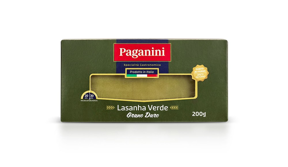 Produzida na Itália, Lasanha Verde Paganini chega ao mercado brasileiro