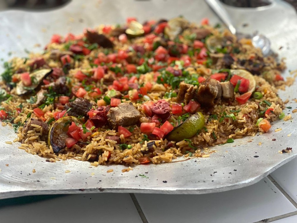 Arroz de porco no tacho