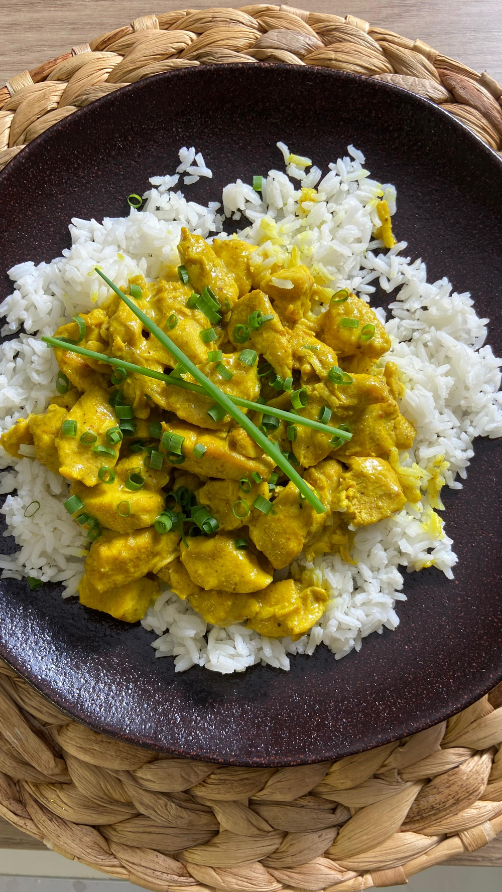 Frango com açafrão