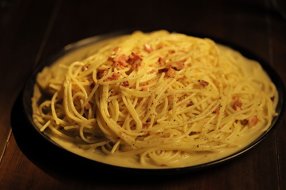 Carbonara com queijo minas curado — Foto: Adalberto de Melo Pygmeu/GNT