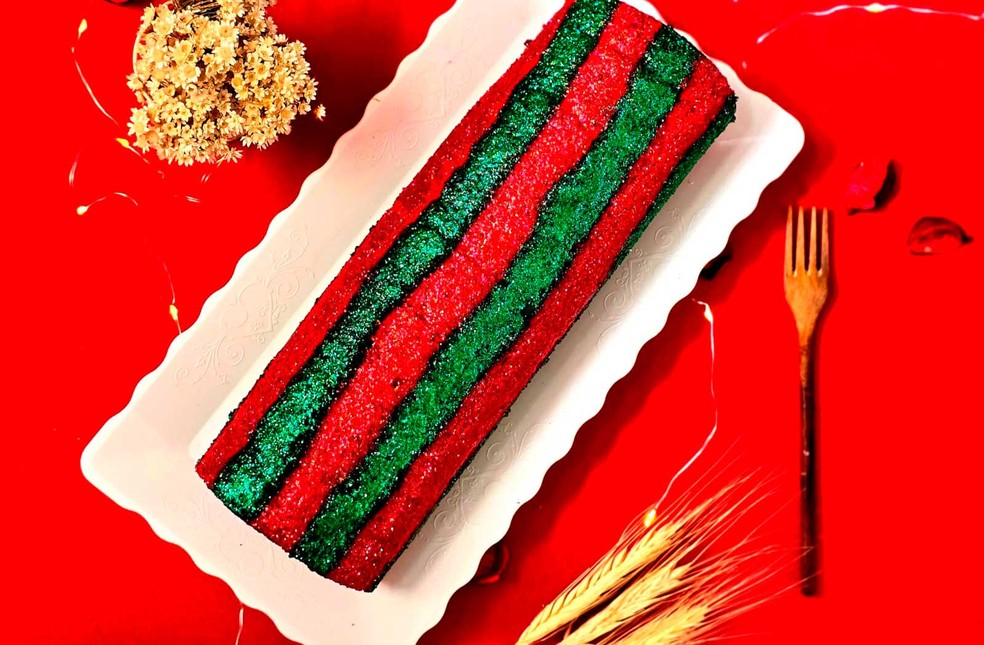 Rocambole de Natal sabor panetone — Foto: Nique Silvério