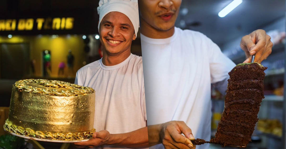 Bolo da misericórdia, com 20kg e 6 camadas, faz sucesso em padaria de Teresina