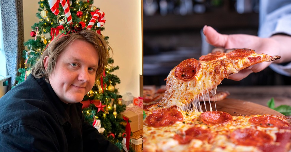 Lewis Capaldi e sua pizza de delivery