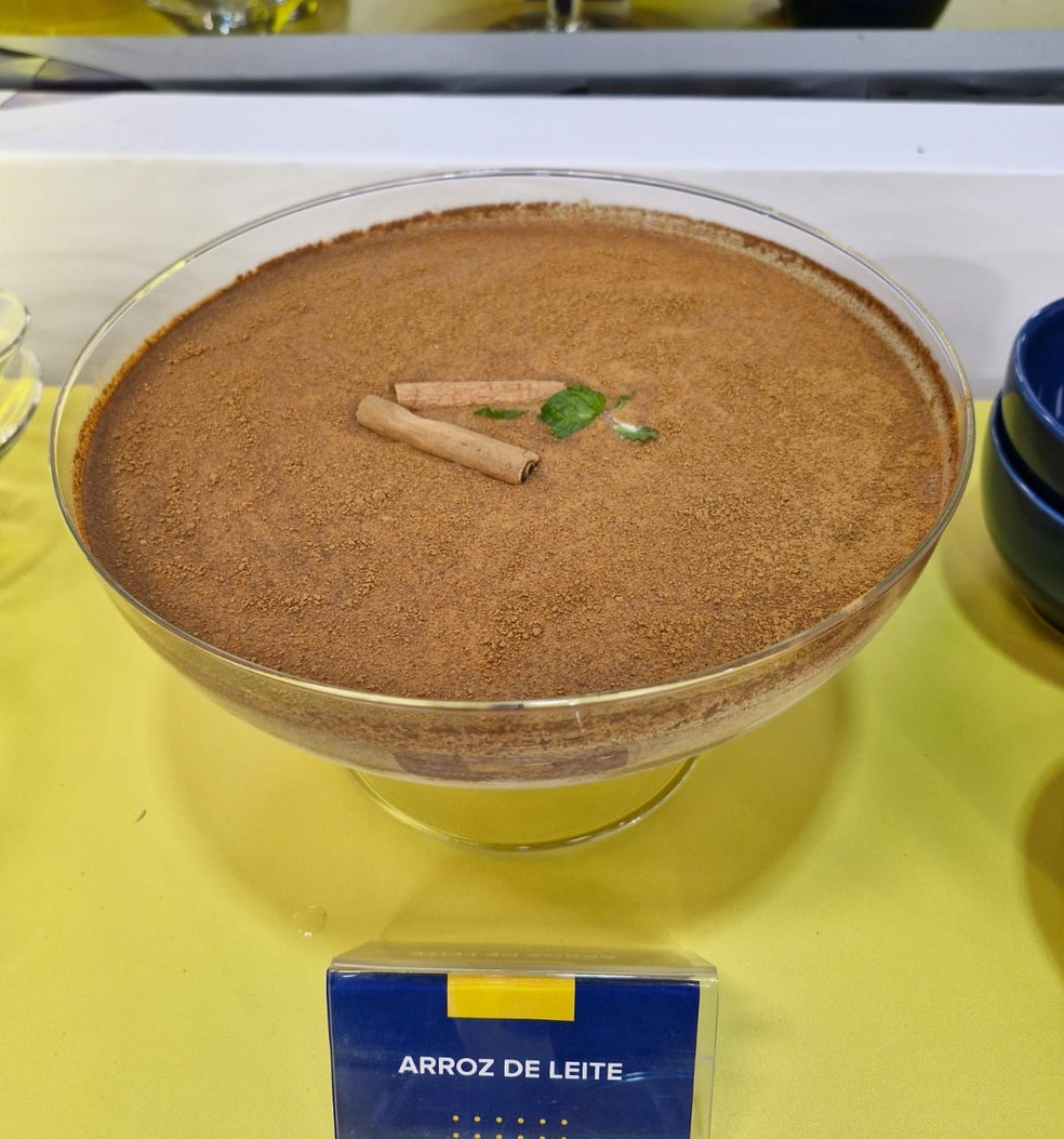 Arroz de leite: sobremesa do Almoço do Anjo Matteus no BBB 24 — Foto: Globo / Andréa Chuairi
