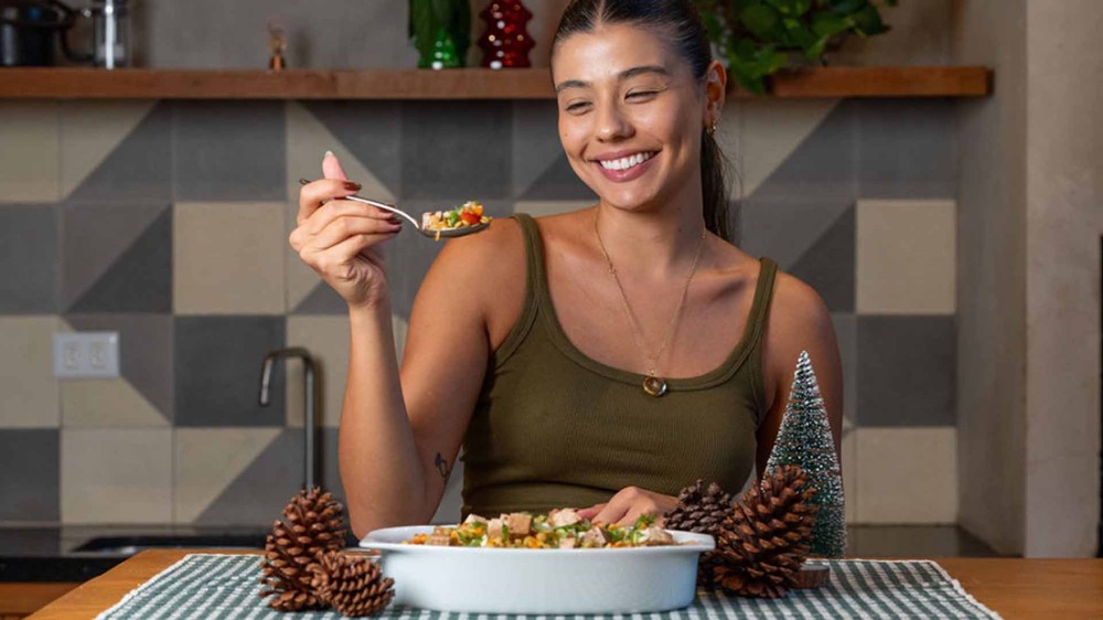 Salada de lentilha na travessa