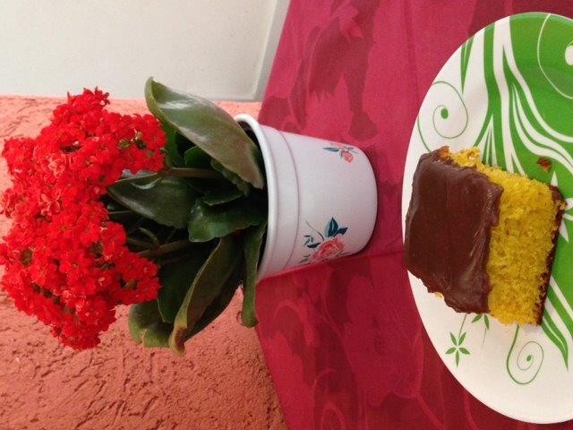 Bolo De Cenoura Com Suco De Laranja Gostoso