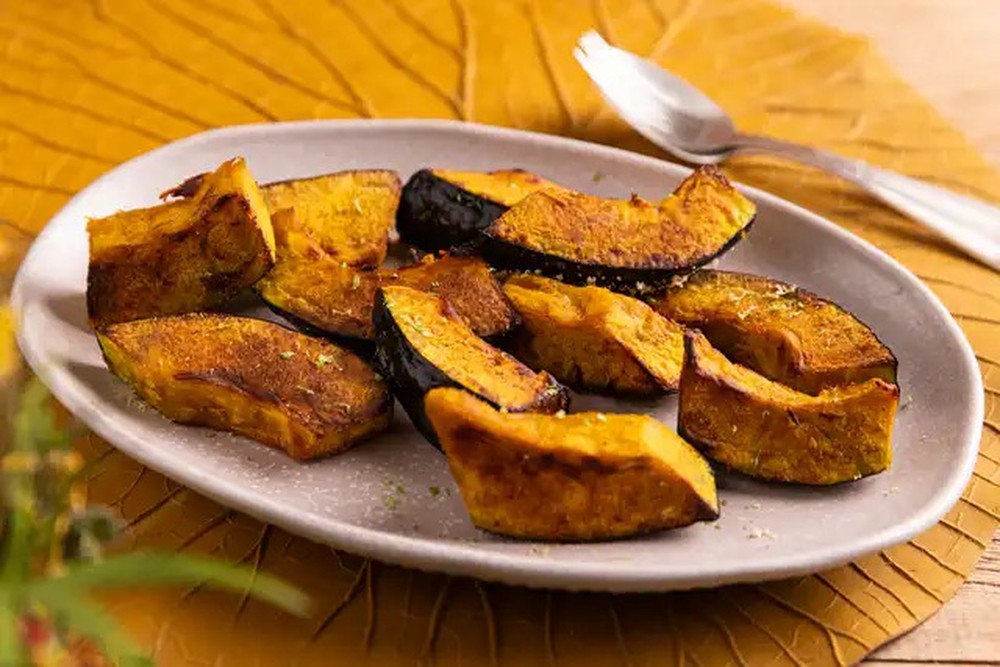 Abóbora com cominho e mel na air fryer