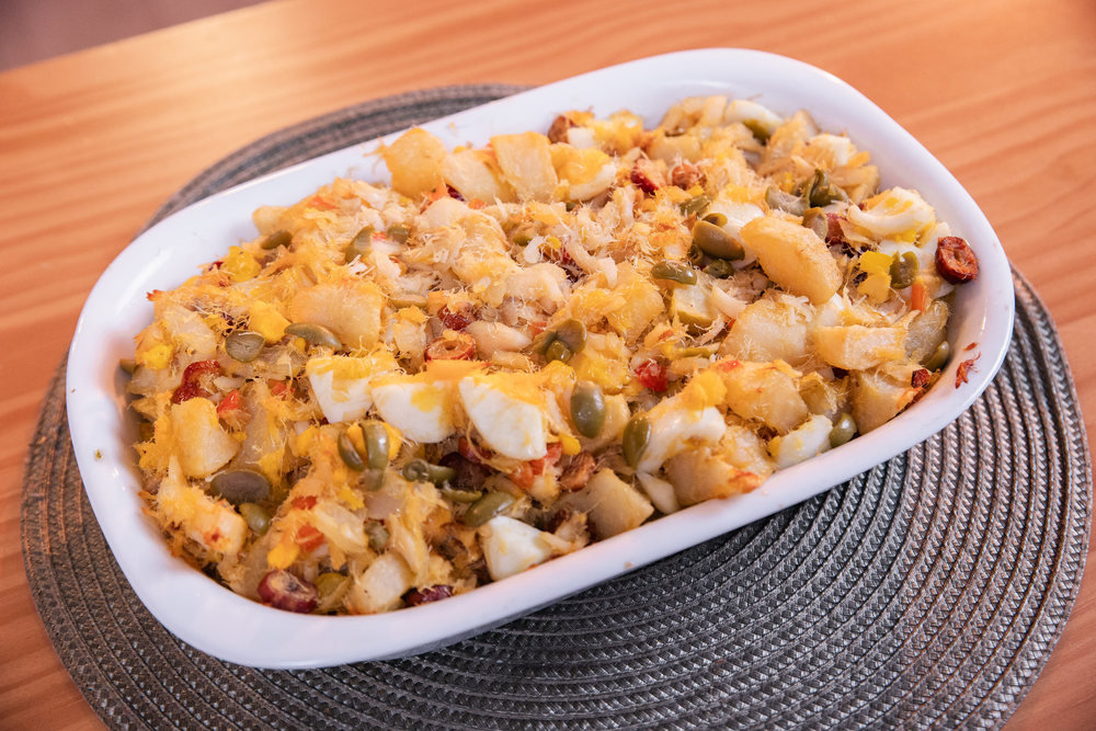 Receita paranaense de Isca de Bacalhau com Pinhão