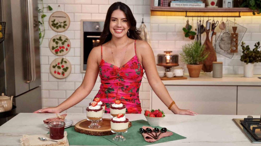 Cheesecake desconstruída da Fernanda Bande, do BBB 24