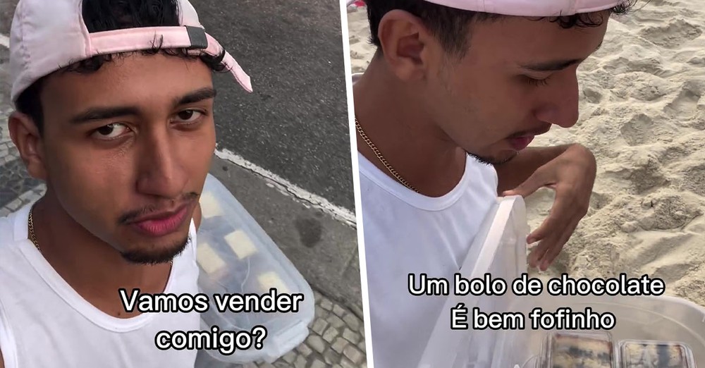 Confeiteiro faz sucesso vendendo doces em vários idiomas nas praias do Rio de Janeiro