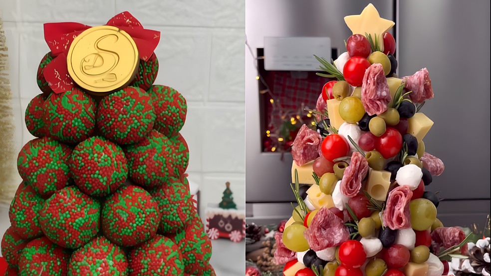 rvore de natal comestvel? Conhea tendncia que est fazendo sucesso na internet  Foto: Reproduo/Instagram Sobra Doces e Monica Pannacci