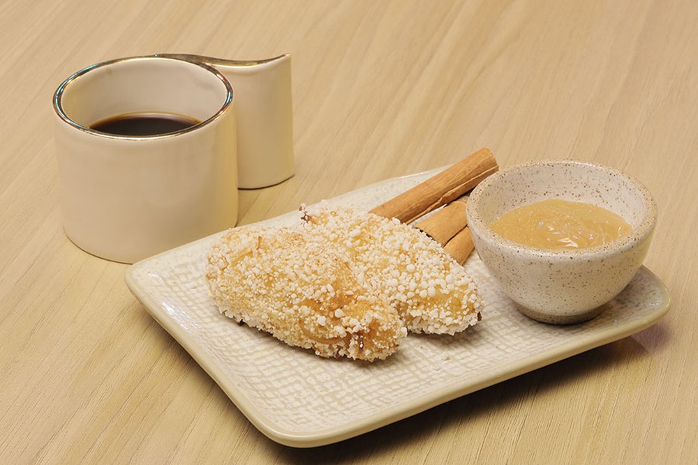 Bolinho de estudante com brigadeiro de doce de leite com canela